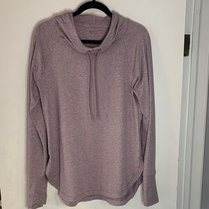 Athleta Heathered Mauve Uptempo Hoodie